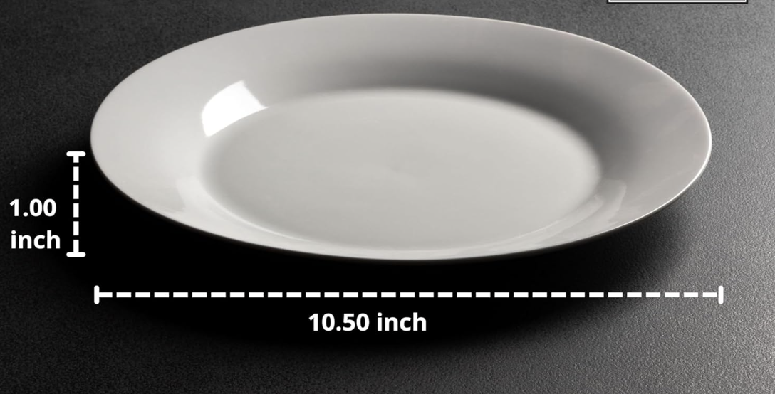 White Porcelain Dinner Plate