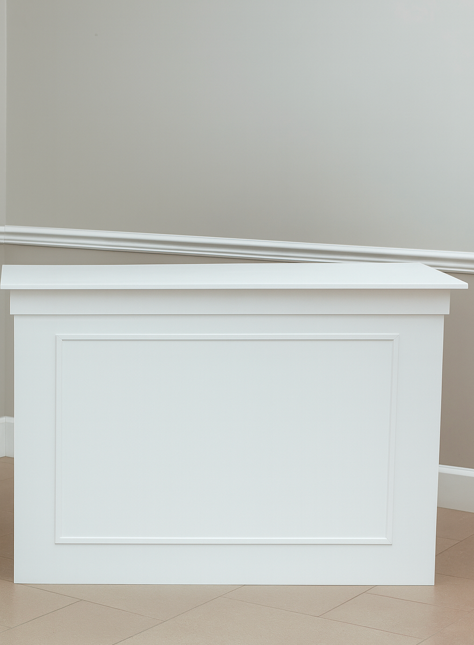 White bar cart