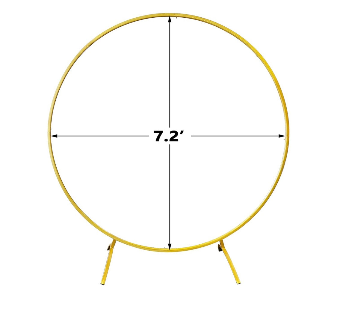 7’ Gold Circle Arch